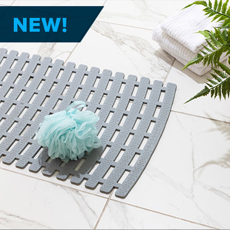 Weighted Non-Slip Bath Mat for Textured Tubs & Showers- New Product