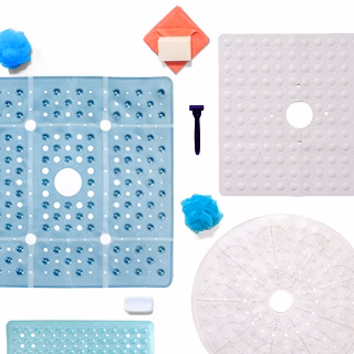 Shower-stalls-new SlipX solutions selection of shower mats shown on white background