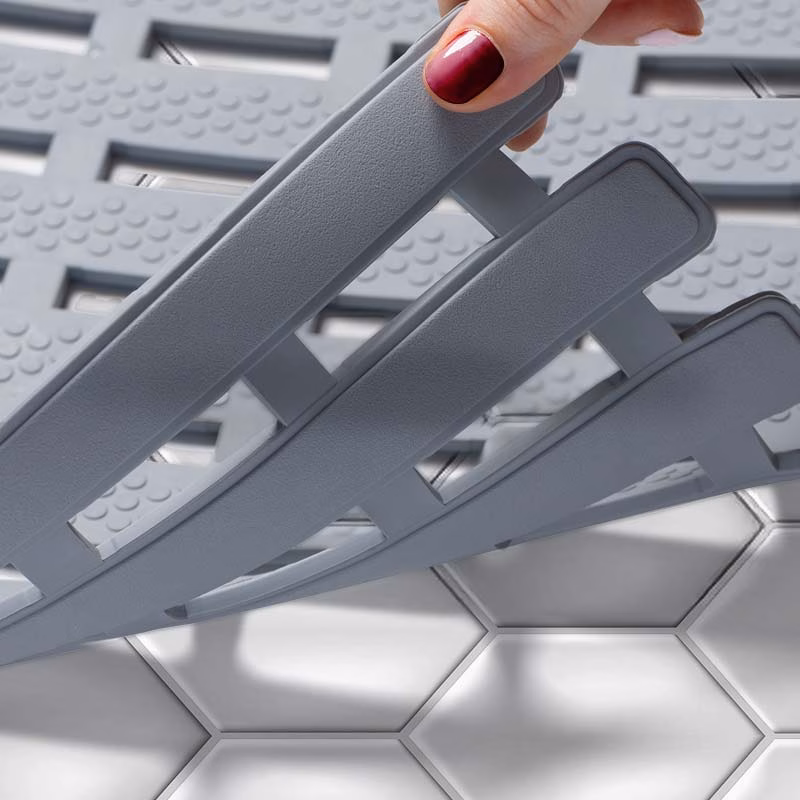 weighted-mat-on-tile Innovative weighted mat that stays put on tile