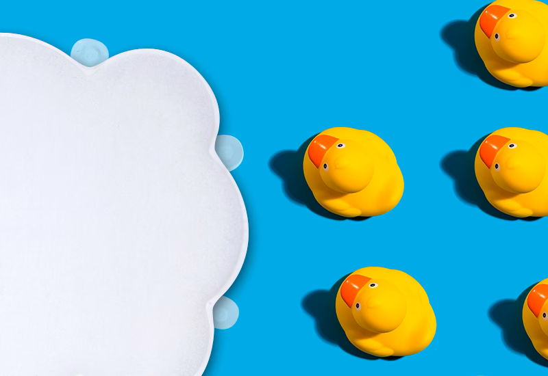 bebe-web Cloud mat with rubber ducks
