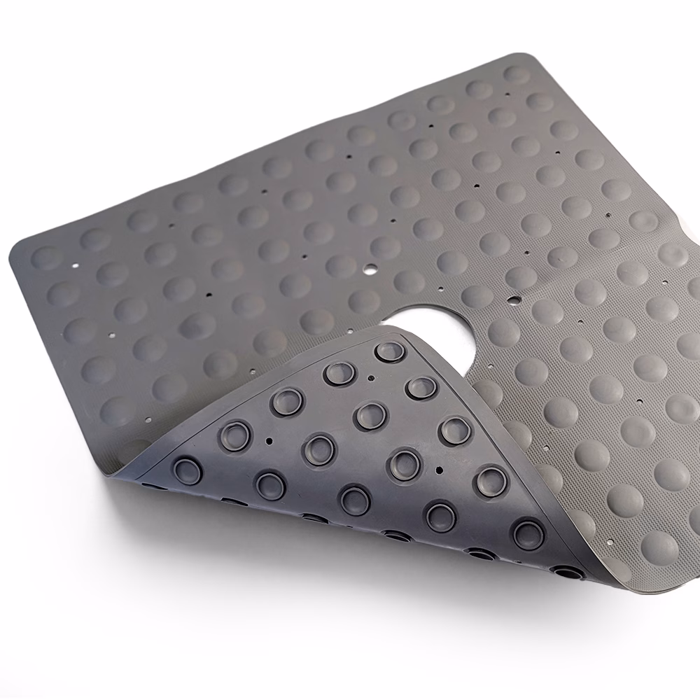 slipx solutions anti mold non slip gray shower mat