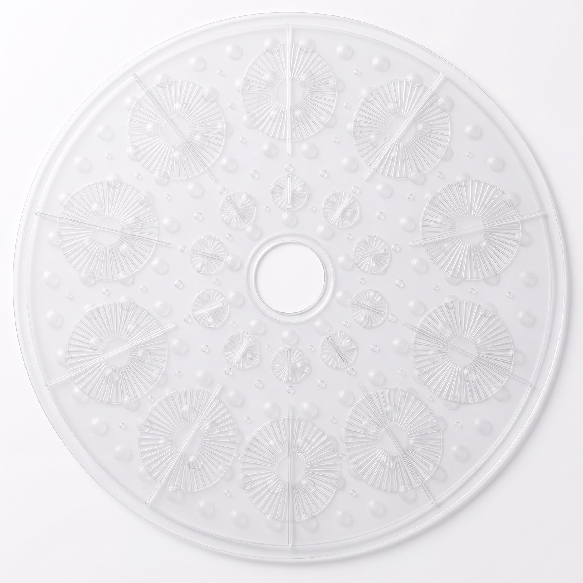 23 round non slip shower mat
